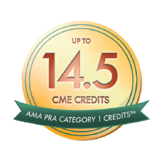 Up to 14.5 CME credits, AMA PRA Category 1 Credits